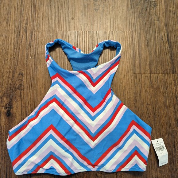 Aerie Baby Blue with Strips Bikini Top and Bottom - New with Tags - Picture 3 of 9